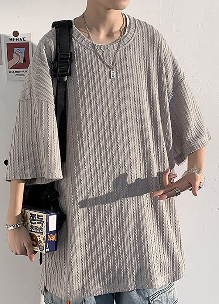 夏服 tシャツ メンズ 半袖 大きい サイズ トップス カジュアル ゆったり シンプル オシャレ 涼しい 軽い 柔らかい 快適 無地 クルーネック サマー 服