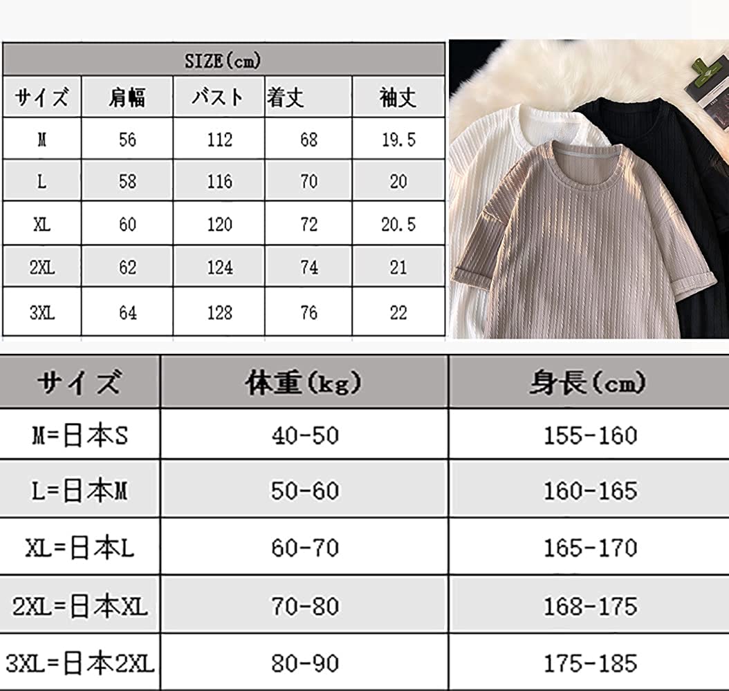 夏服 tシャツ メンズ 半袖 大きい サイズ トップス カジュアル ゆったり シンプル オシャレ 涼しい 軽い 柔らかい 快適 無地 クルーネック サマー 服