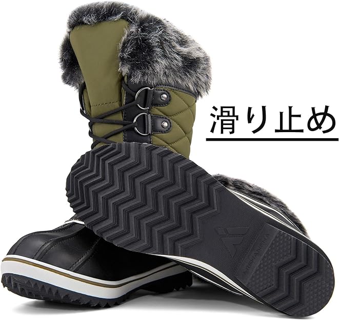 防水冬靴スノーブーツレディース防寒靴裏起毛雪遊び冬靴滑り止め保温防風靴サイズ22-26 cm