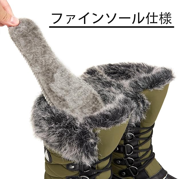防水冬靴スノーブーツレディース防寒靴裏起毛雪遊び冬靴滑り止め保温防風靴サイズ22-26 cm